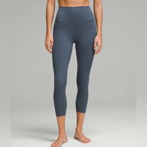 Lululemon align crop 23” leggings sz 10 iron blue